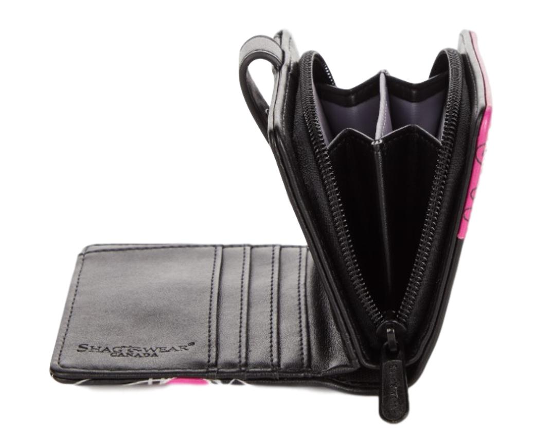 Pink Treble Clef on Music Leatherette Young Ladies Zipper Small Purse image 3
