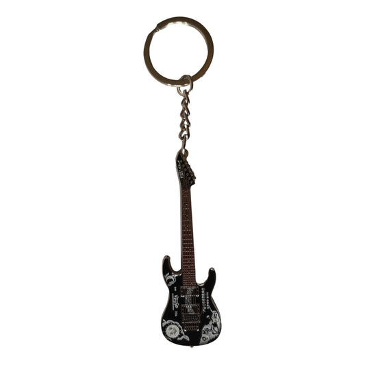 Kirk Hammett (Metallica) Replica Black Ouija Electric Guitar polished silver-plated keyring image 0