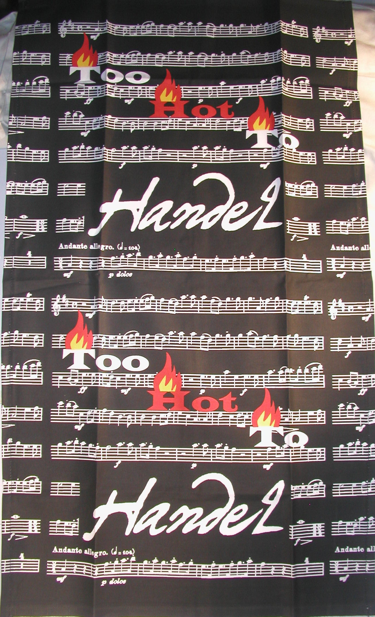 Too Hot to Handel cotton tea towel image 2