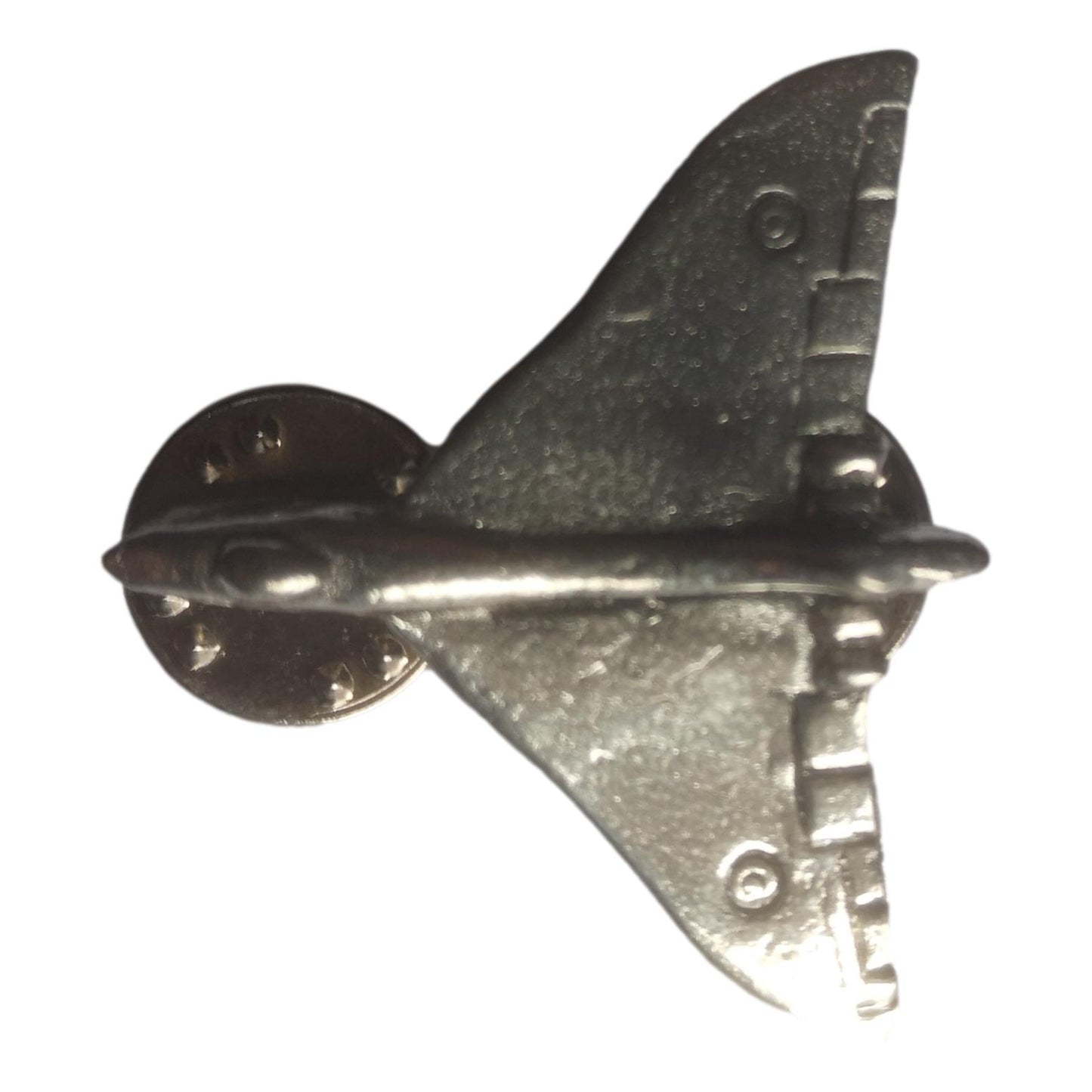Vulcan Bomber polished pewter metal lapel pin badge image 1