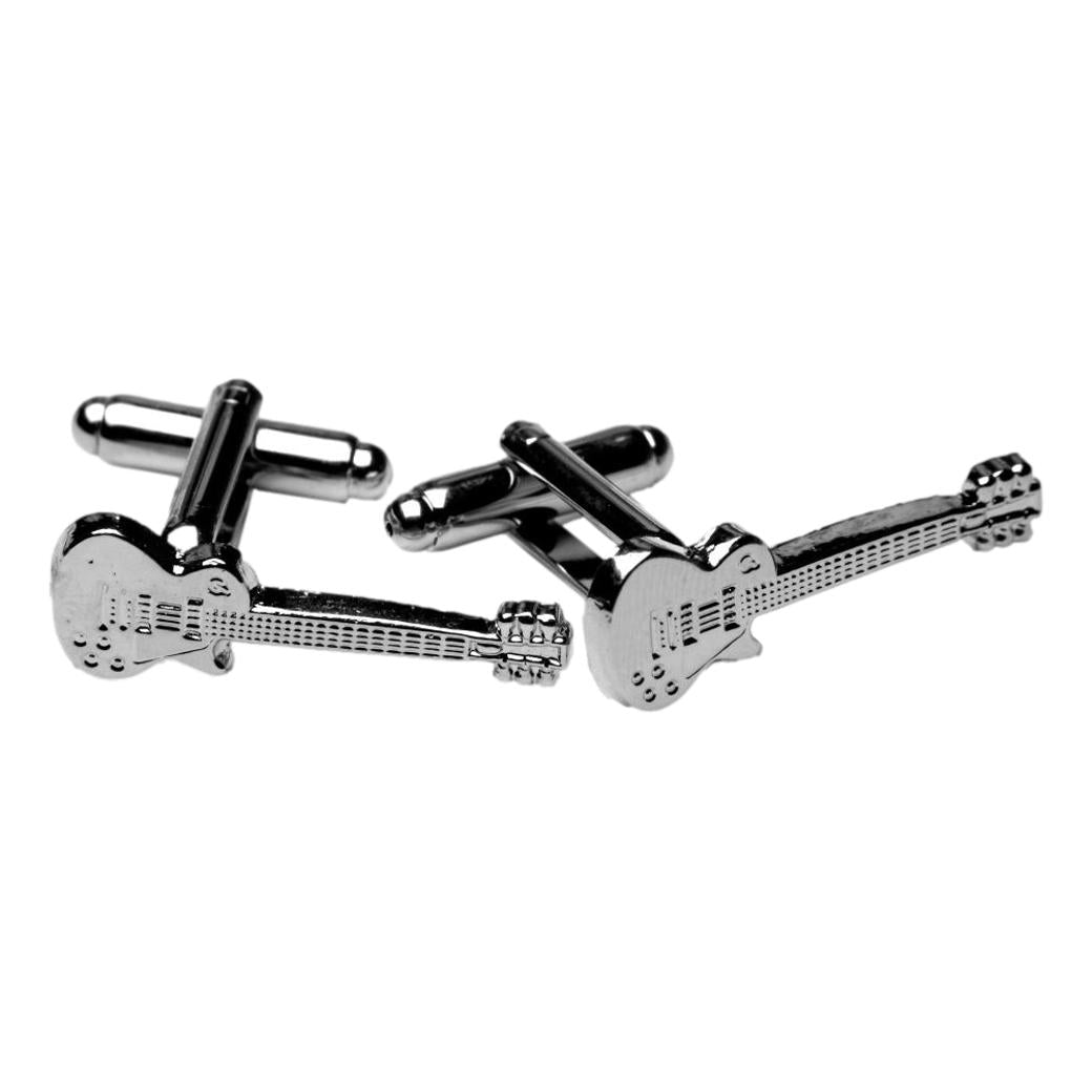 Les Paul Guitar silver-plated cufflinks image 0