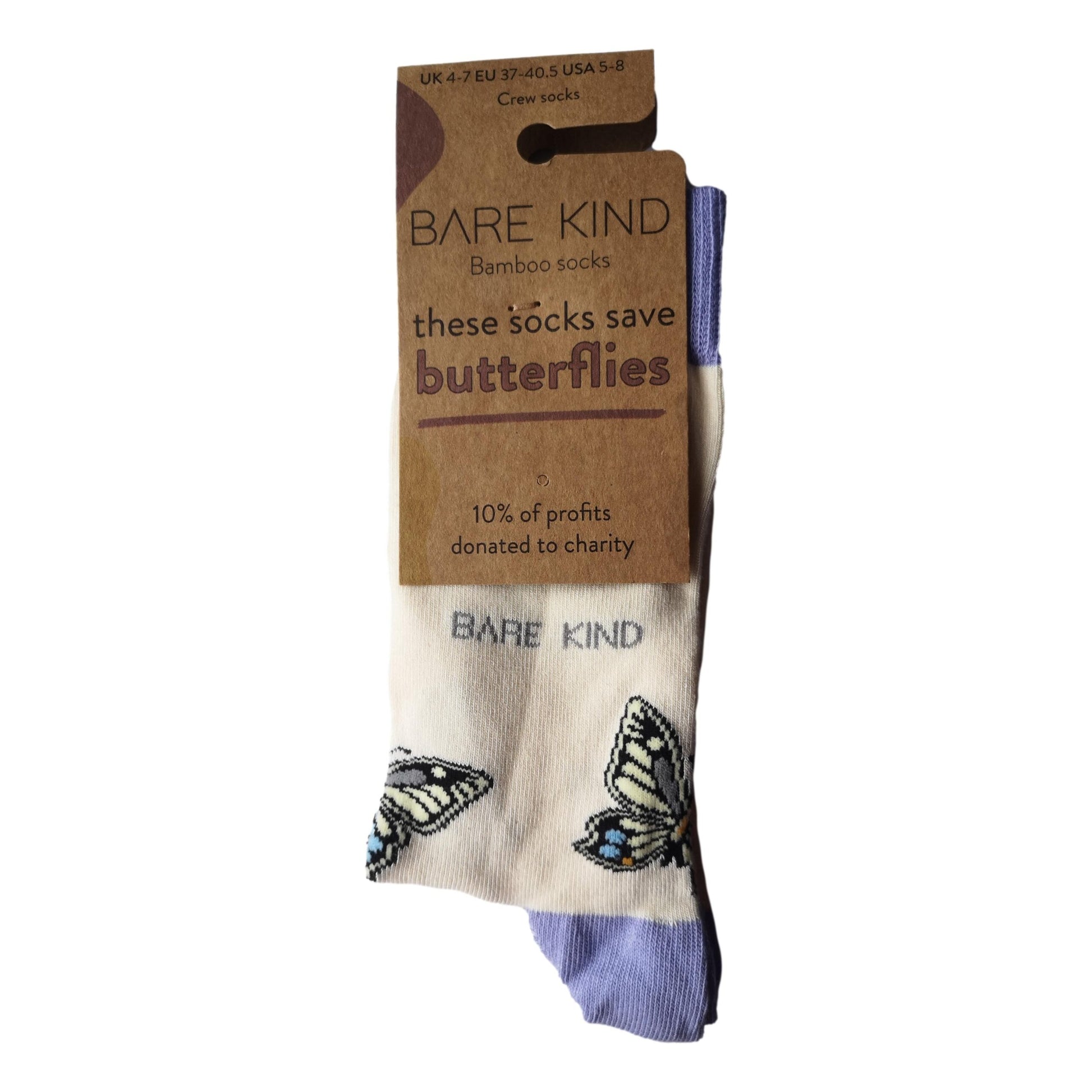 Save The Swallowtail Butterflies Cream Womens Novelty Ankle Socks Adult One Size image 1