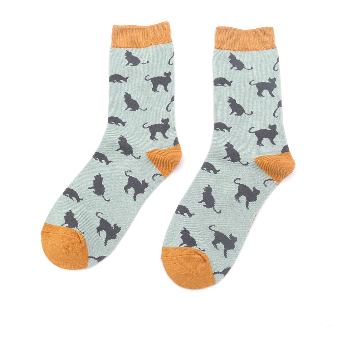 Cats Duck Egg Womens Novelty Ankle Socks Adult One Size image 0