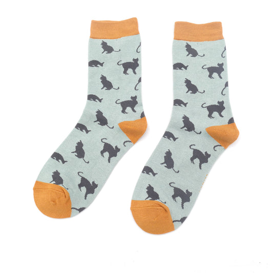 Cats Duck Egg Womens Novelty Ankle Socks Adult One Size image 0