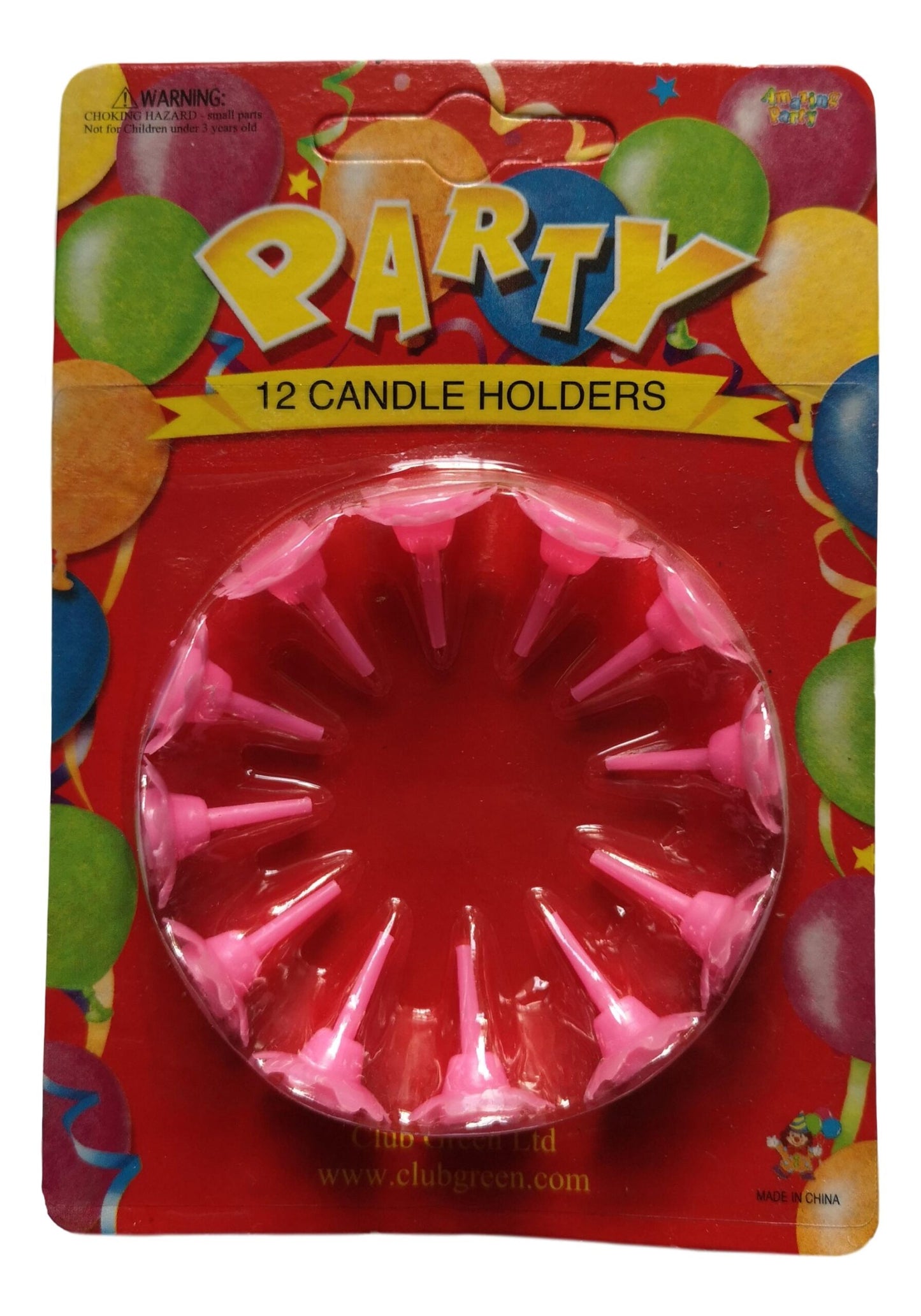 12 Pink Party Candle Holders image 2