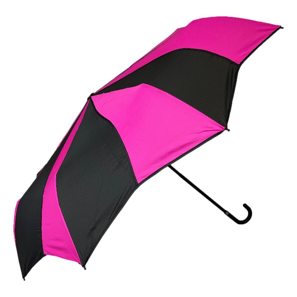 Everyday Swirl Pink/Black Folding Umbrella Lightweight image 4