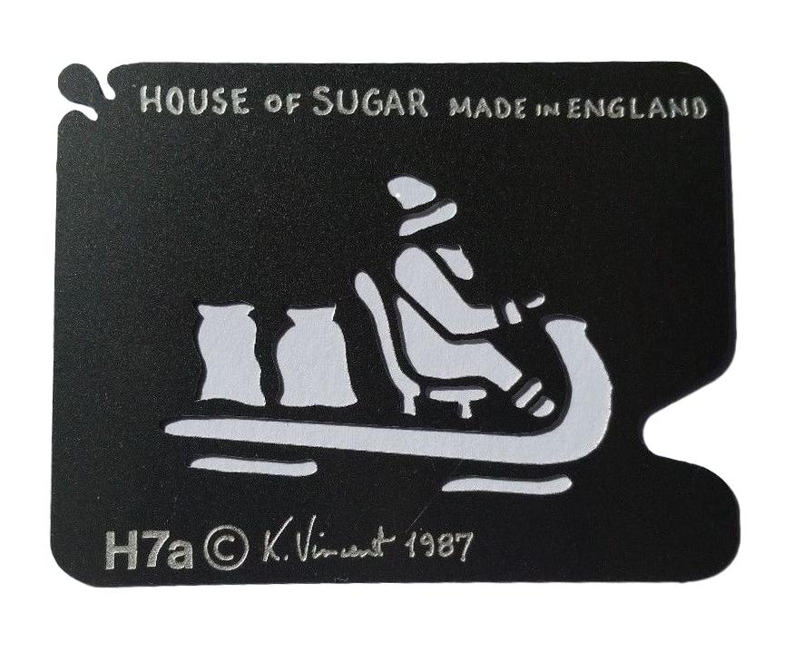 Stainless steel H7a Santa sleigh two sacks cake decorating / card making stencil image 0