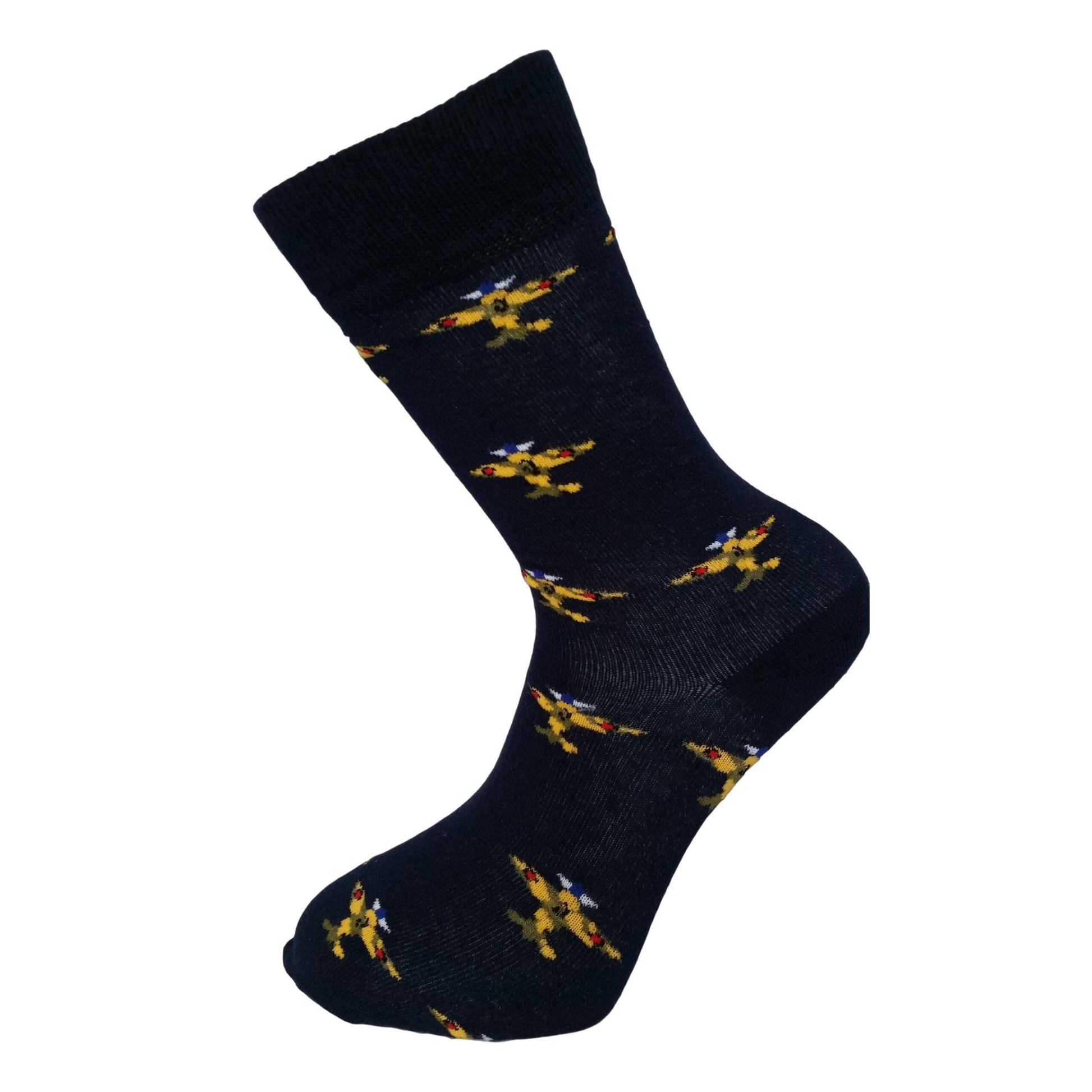 Army Spitfire Plane Unisex Novelty Ankle Socks Adult Size 6-11 image 0