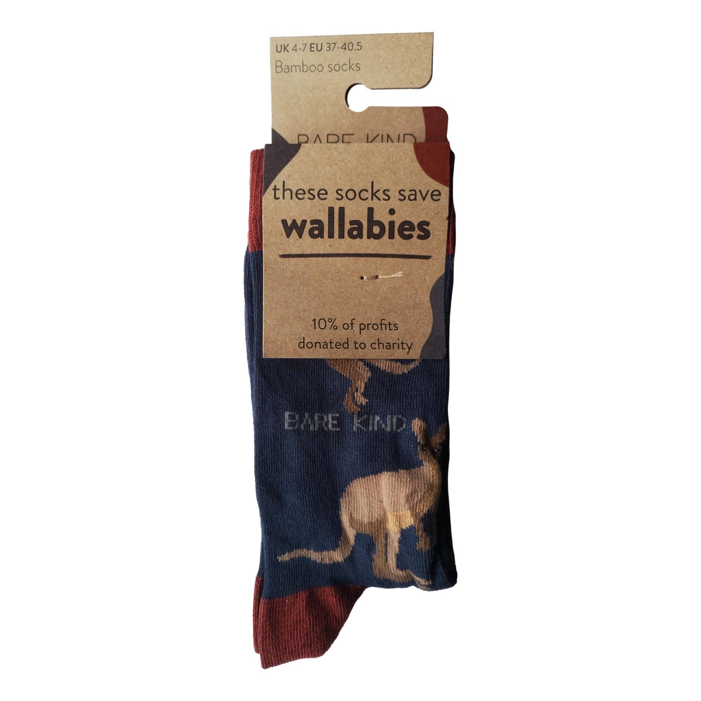 Save The Wallabies Navy Blue Womens Novelty Ankle Socks Adult One Size image 1