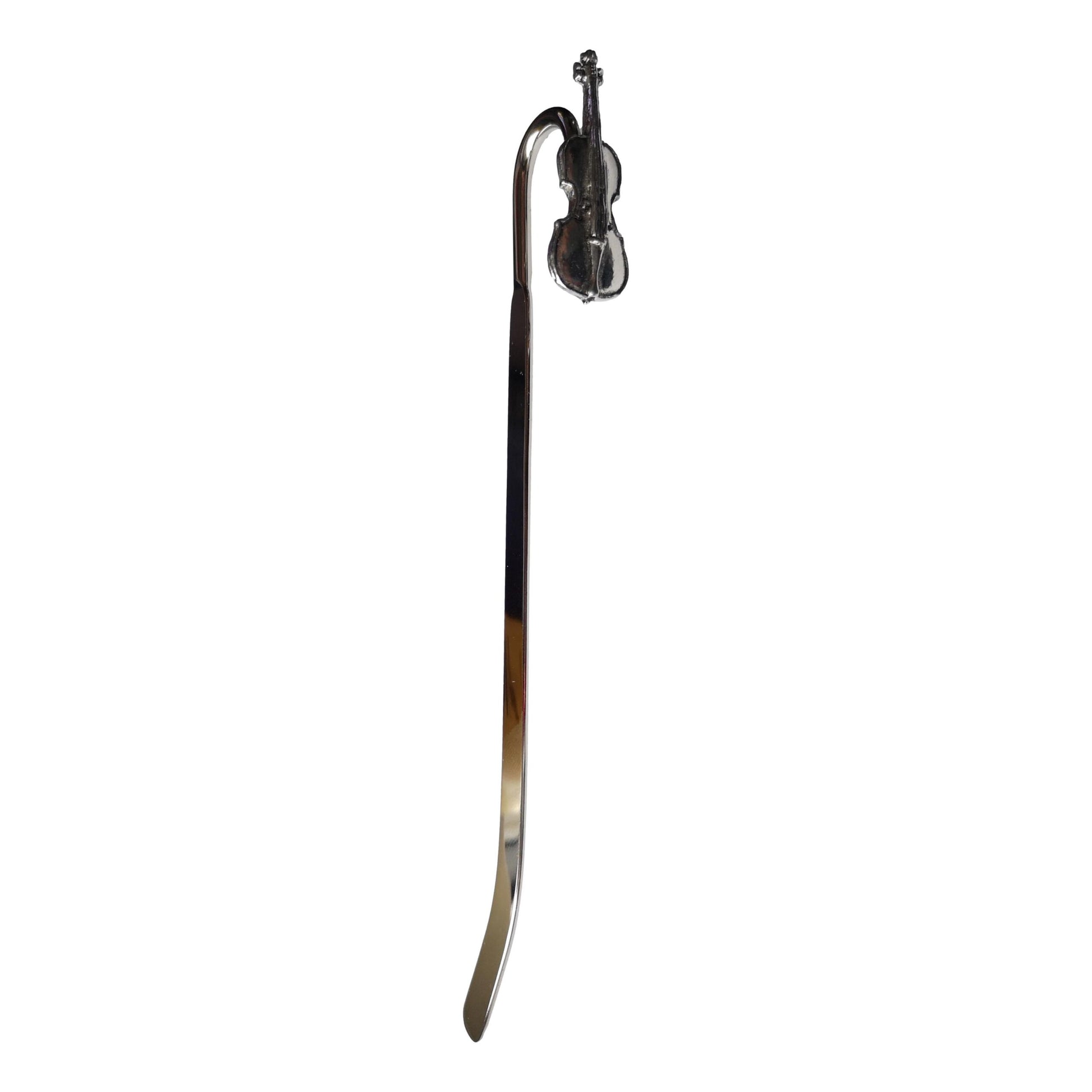 (Violon)Cello pewter metal flattened stem bookmark image 0