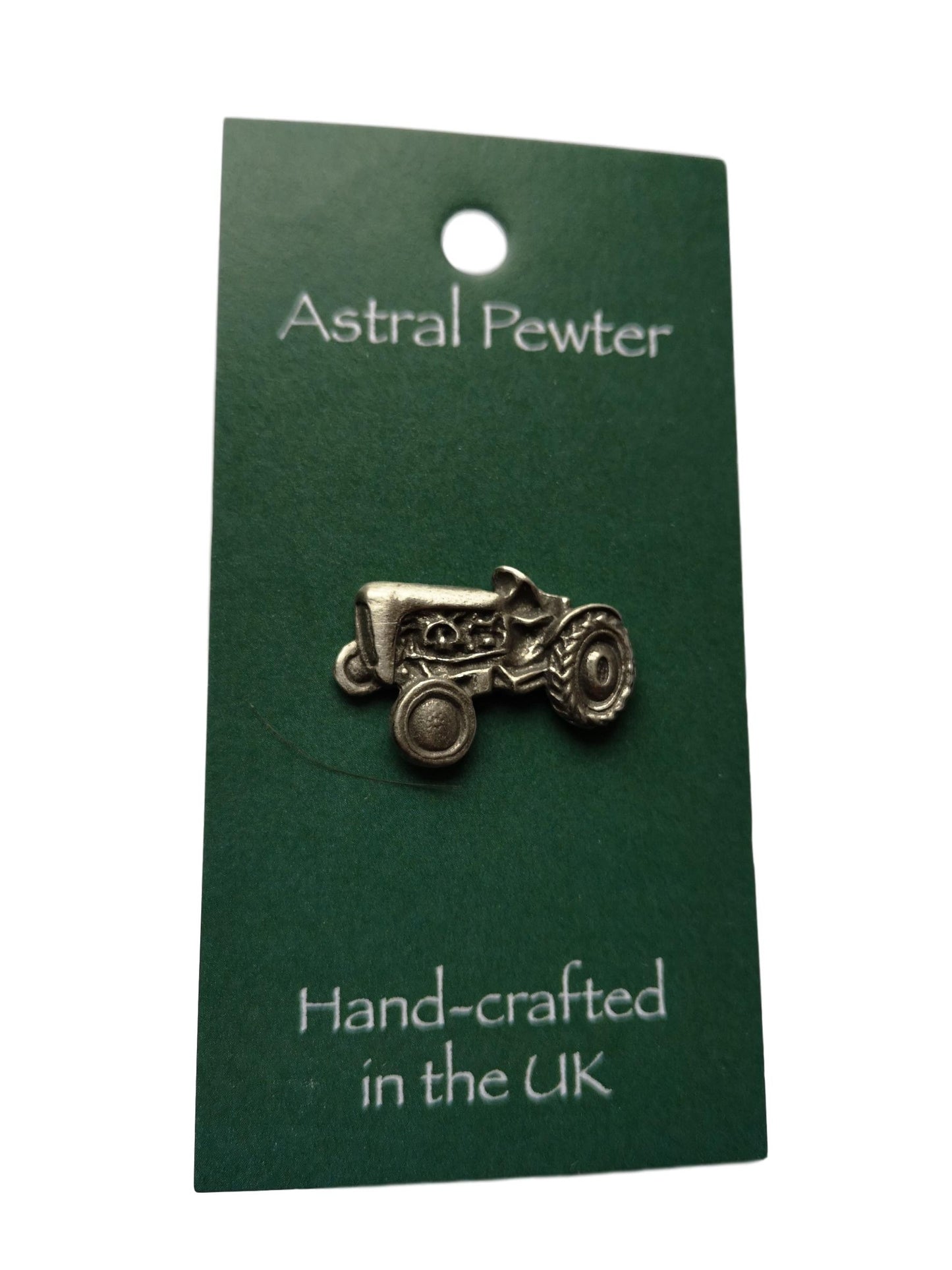 Vintage Cabless Tractor pewter lapel pin image 0