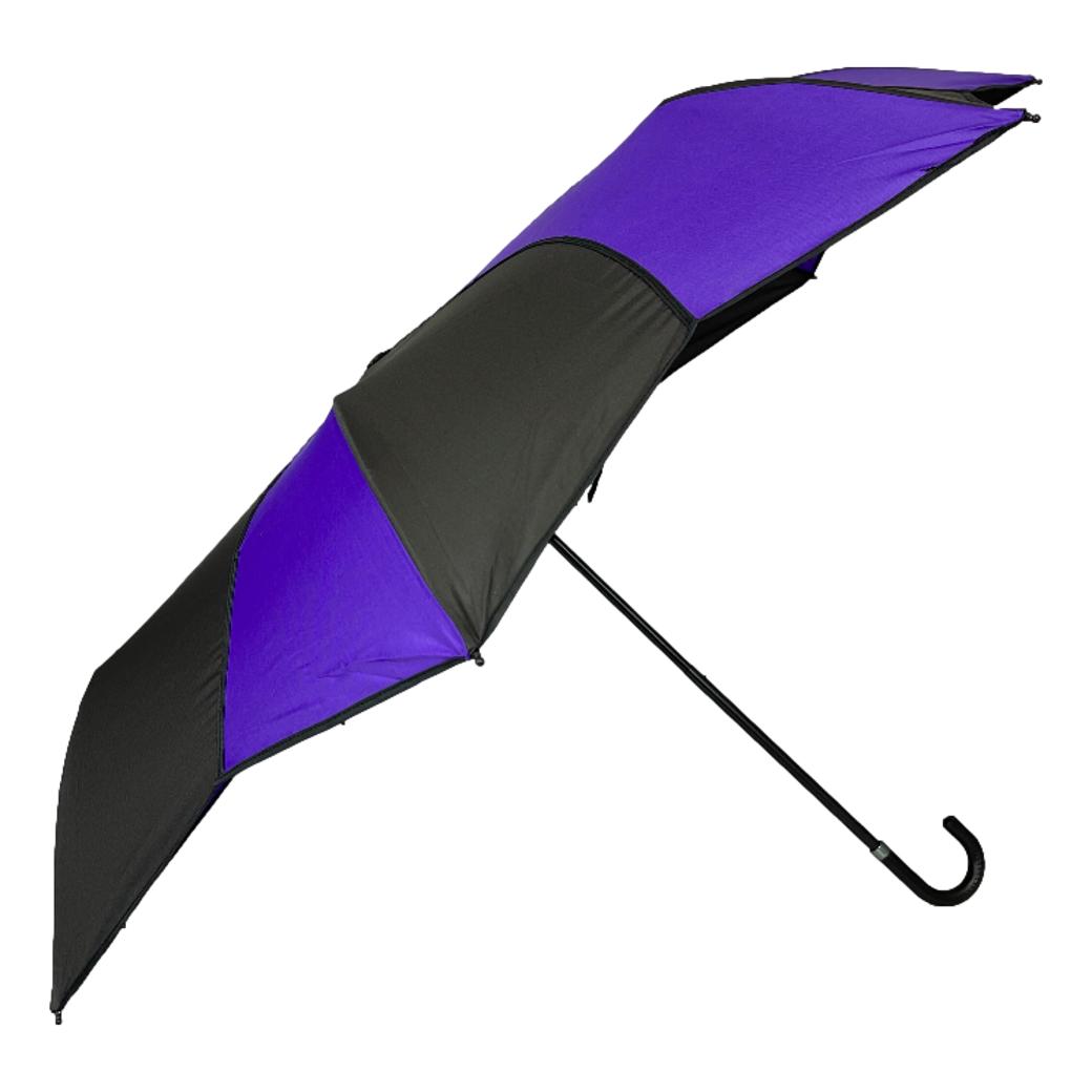 Everyday Swirl Purple/Black Folding Umbrella Lightweight image 4