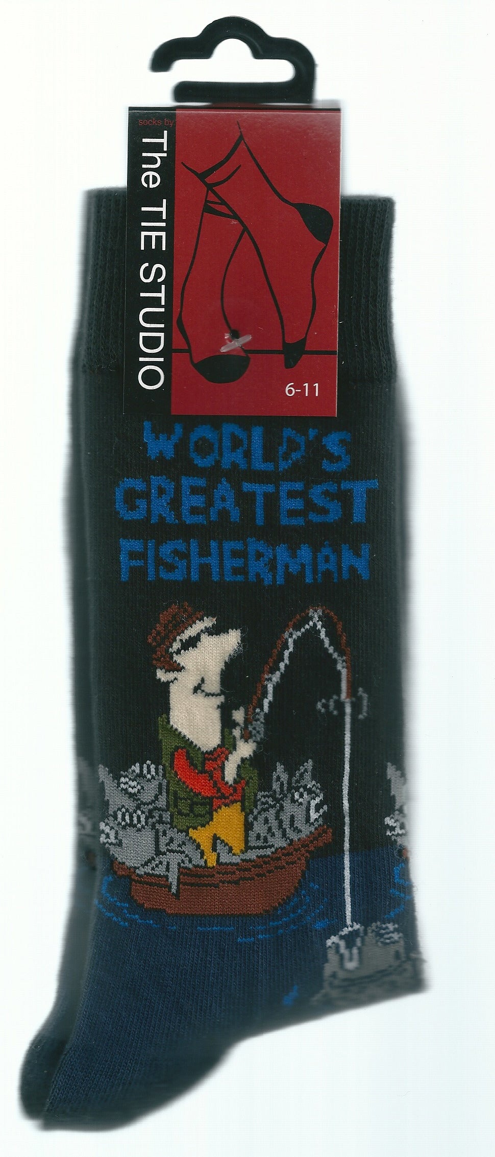 World's Greatest Fisherman Unisex Novelty Ankle Socks Adult Size 6-11 image 0