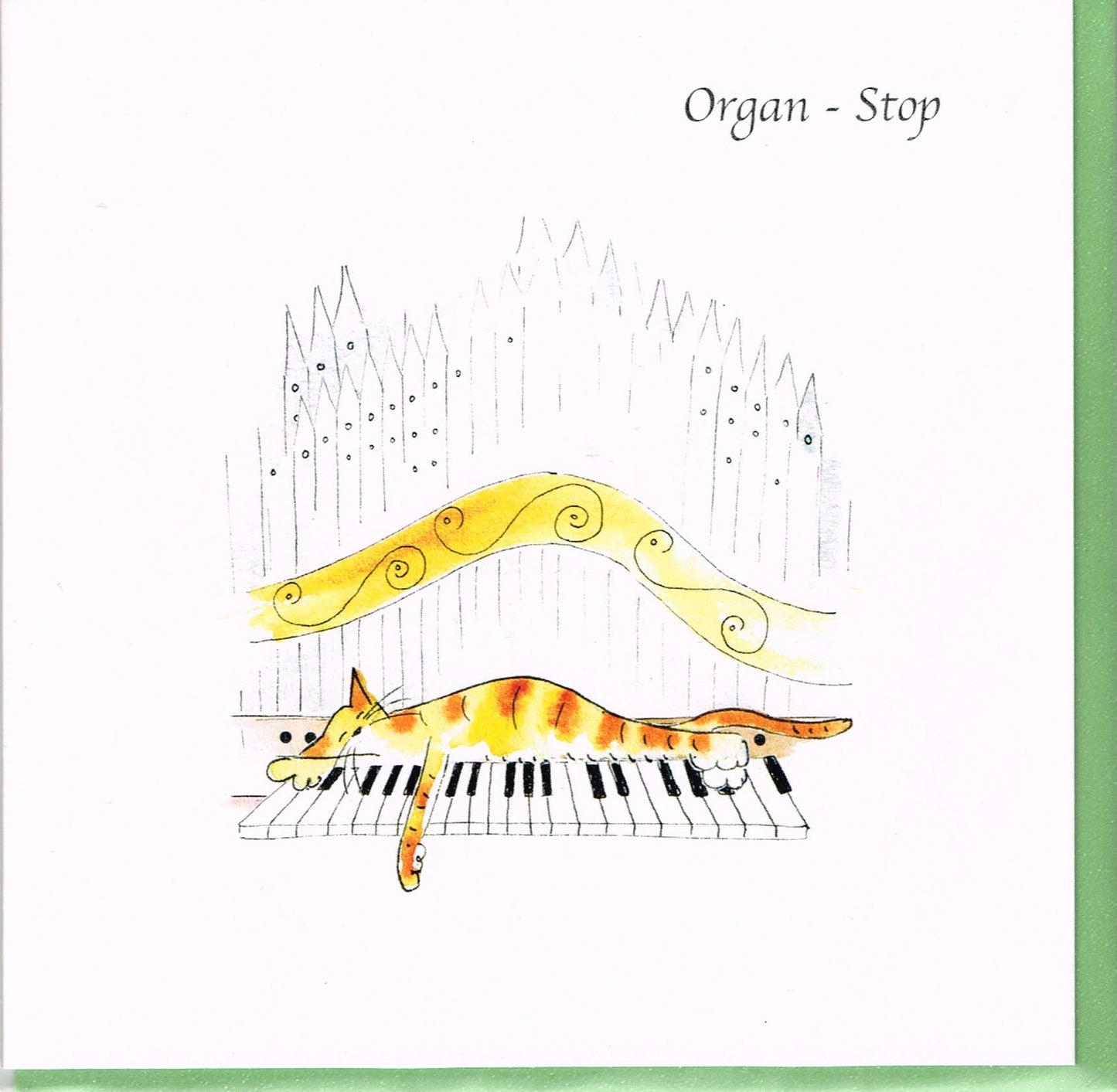 A Jill Latter designed Organ-Stop Musical cat card image 0