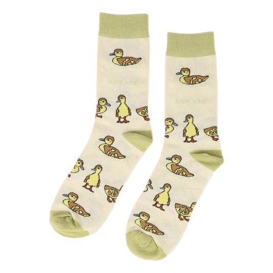 Save The Ducklings Cream Womens Novelty Crew Socks Adult One Size image 0