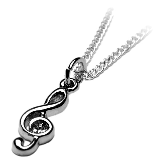 Treble Clef silver-plated pendant image 0