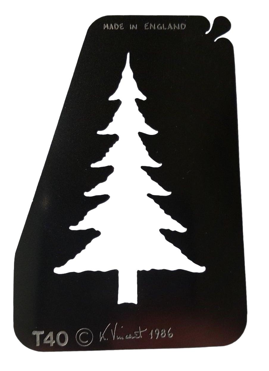 Stainless Steel Tall Christmas Tree T40 cake decorating / card making stencil image 0