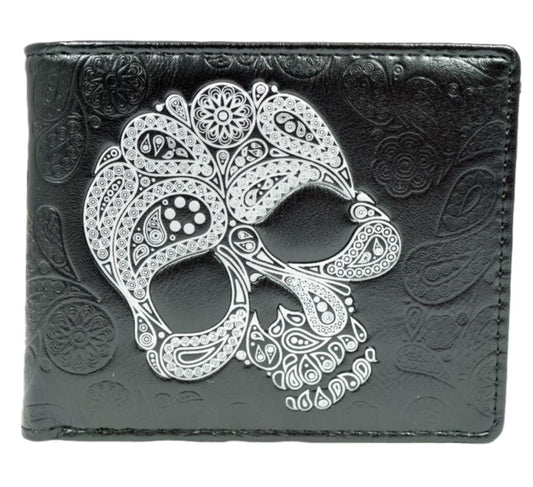 Abstract Skull Gents Leatherette Wallet image 0