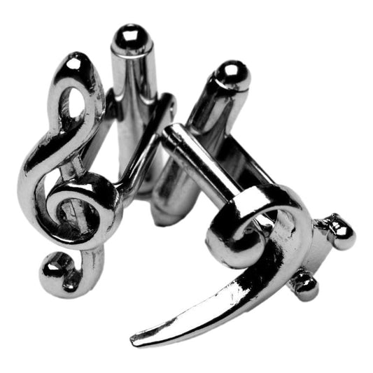 Bass/Treble Clef Silver-plated cufflinks image 0