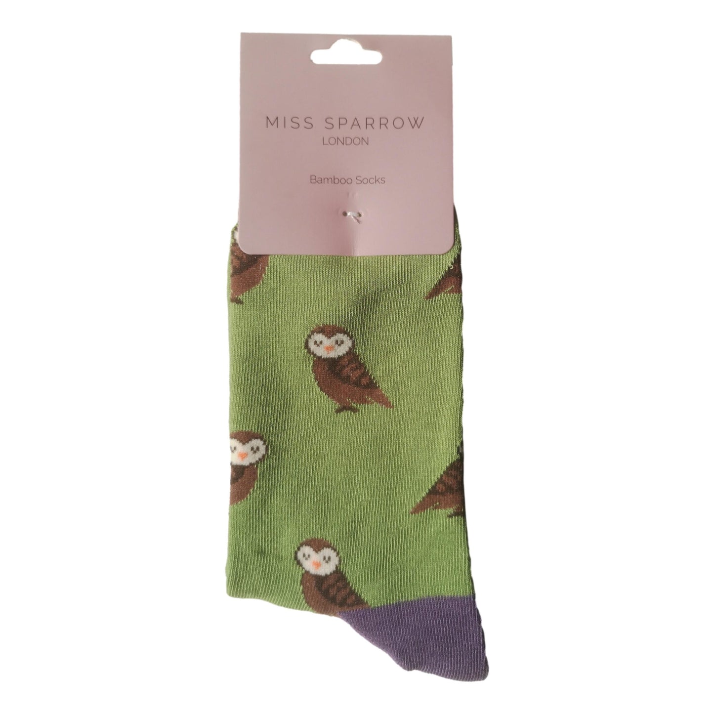 Cute Owls on Green Womens Novelty Ankle Socks Adult One Size image 3