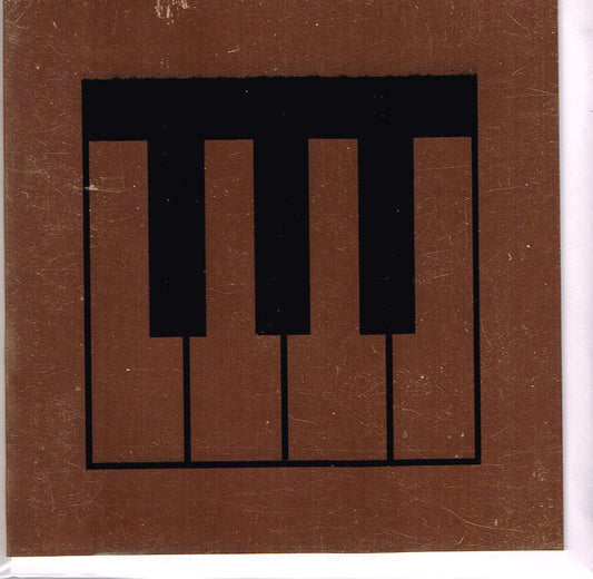 Piano Keyboard Square Copper Music mini greetings card image 0