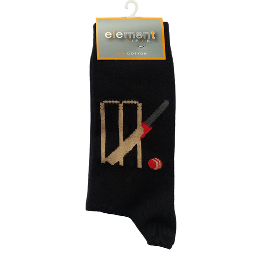 Cricket Bat Ball and Stumps Cottonrich Unisex Novelty Ankle Socks Adult Size 6-11 image 0