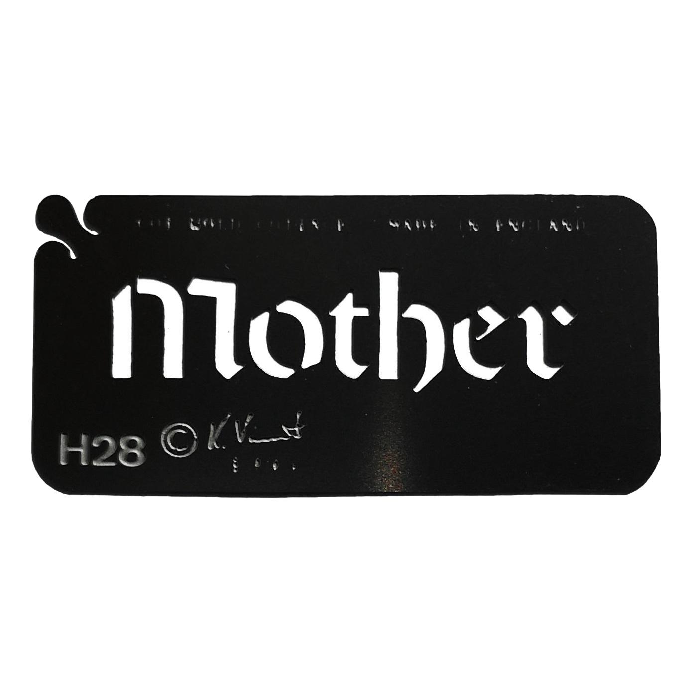 Stainless steel H28 Mother cake decorating / card making stencil image 0