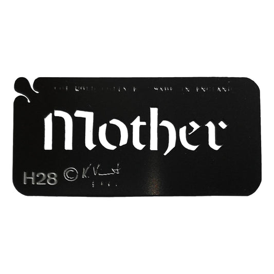 Stainless steel H28 Mother cake decorating / card making stencil image 0