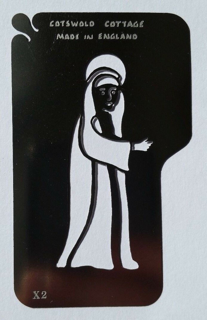 Stainless steel X1-X5 Christmas Nativity cake decorating / card making stencil set image 3