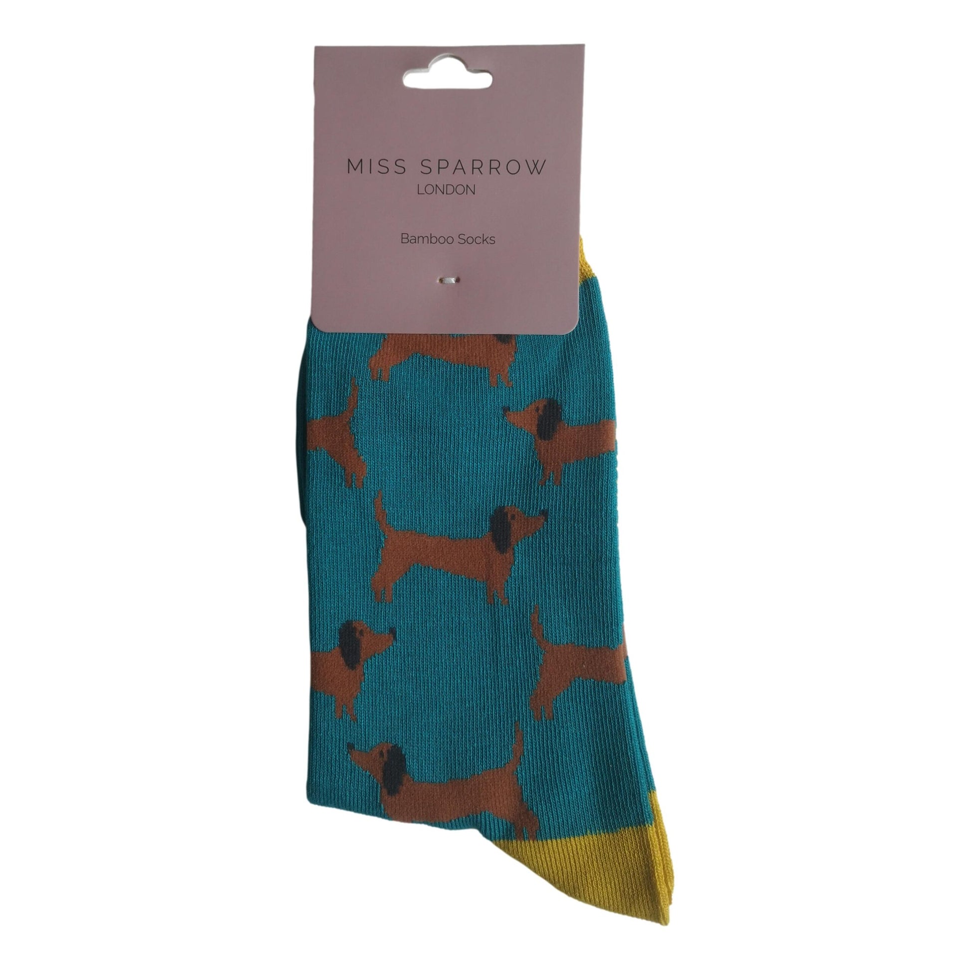 Dachshund Sausage Dog Turquoise Womens Novelty Ankle Socks Adult One Size image 2