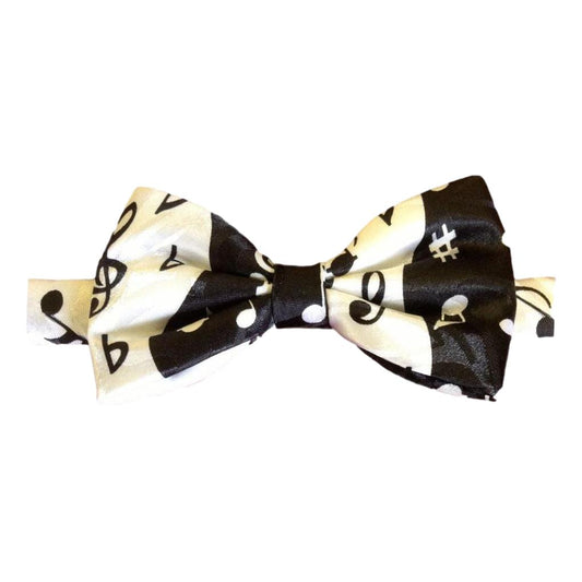 Ying Yang Music Notes Fancy Polyester Bow Tie image 0
