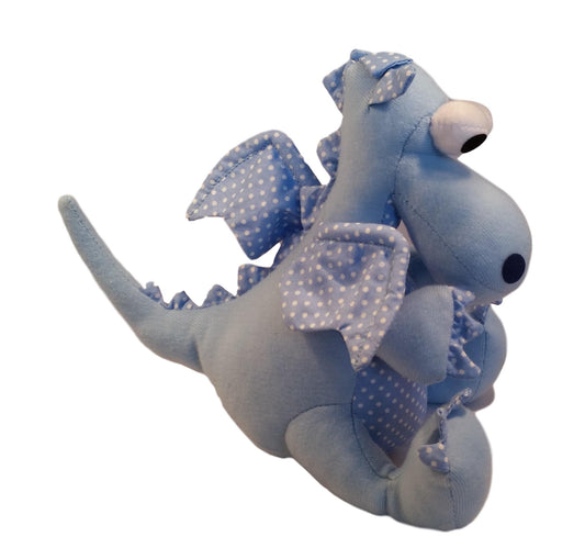 Cuddly Baby Dragon Pale Blue Soft Toy image 0