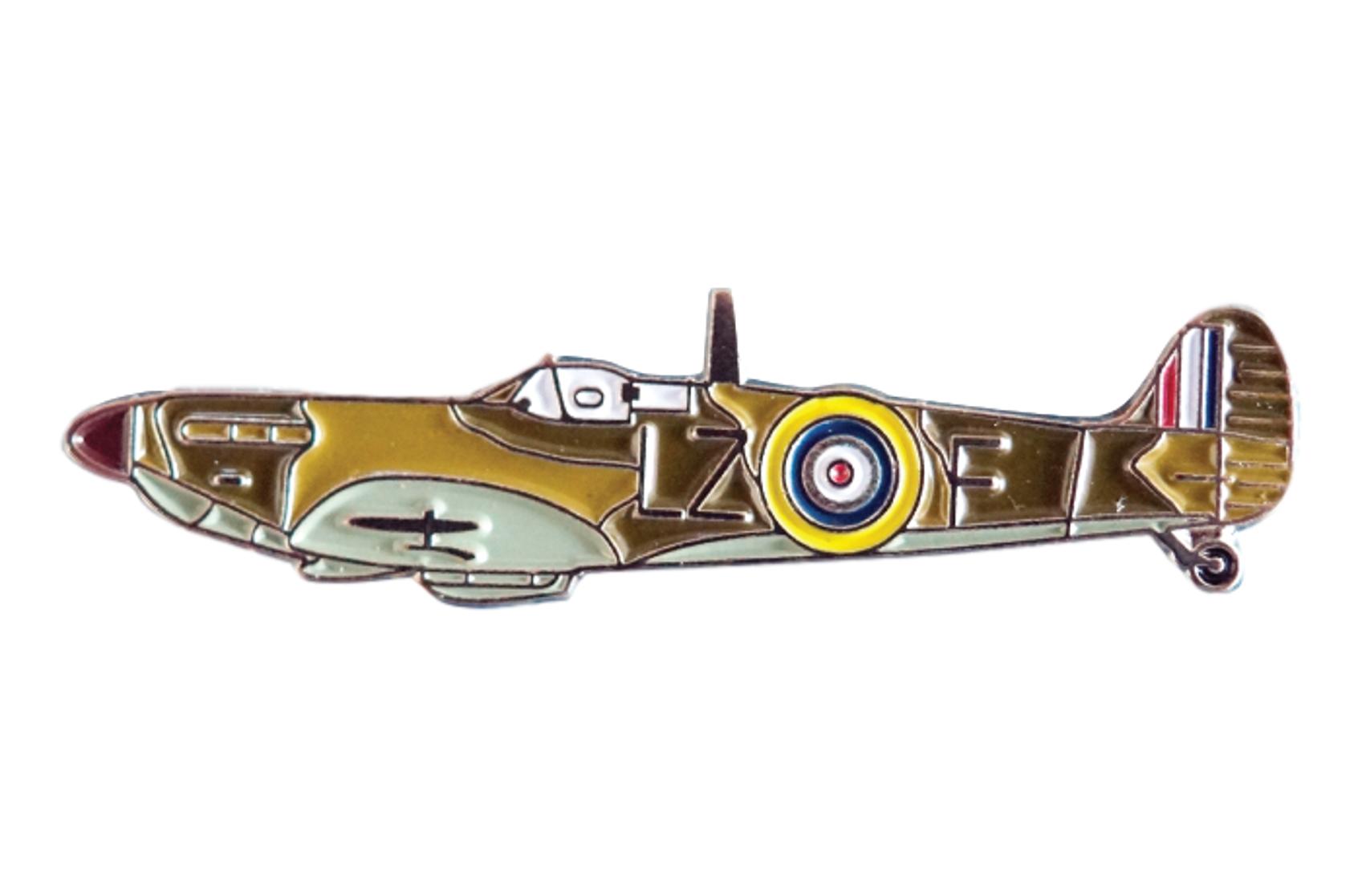 Royal Air Force Spitfire Landscape View lapel pin badge image 1