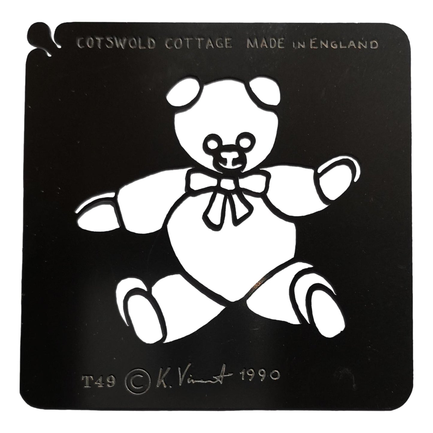 Stainless steel T49 Teddy Bear cake decorating / card making stencil image 0