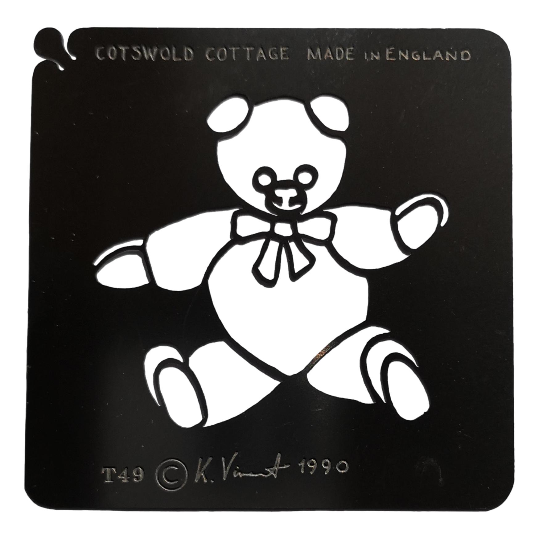 Stainless steel T49 Teddy Bear cake decorating / card making stencil image 0