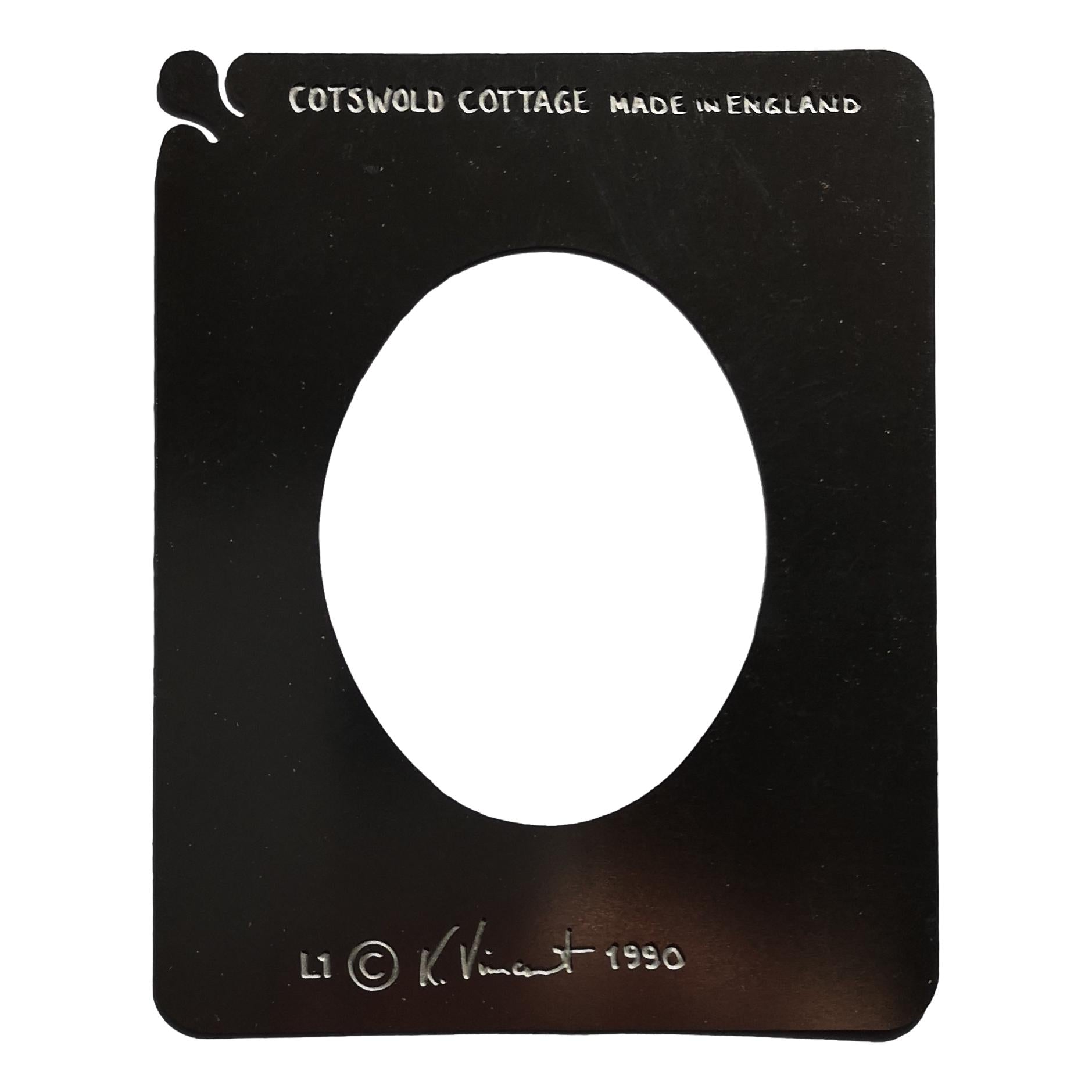 Stainless steel L1 Egg cake decorating / card making stencil image 0