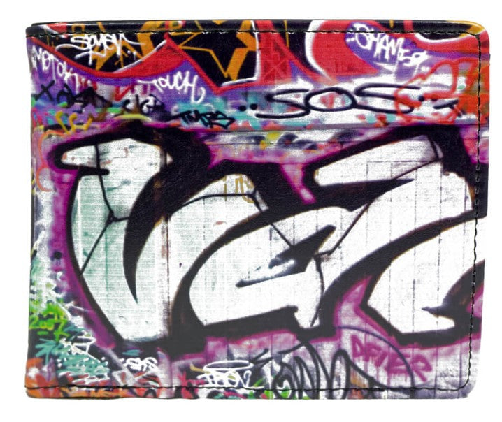 Colourful Graffiti Gents Leatherette Wallet image 0