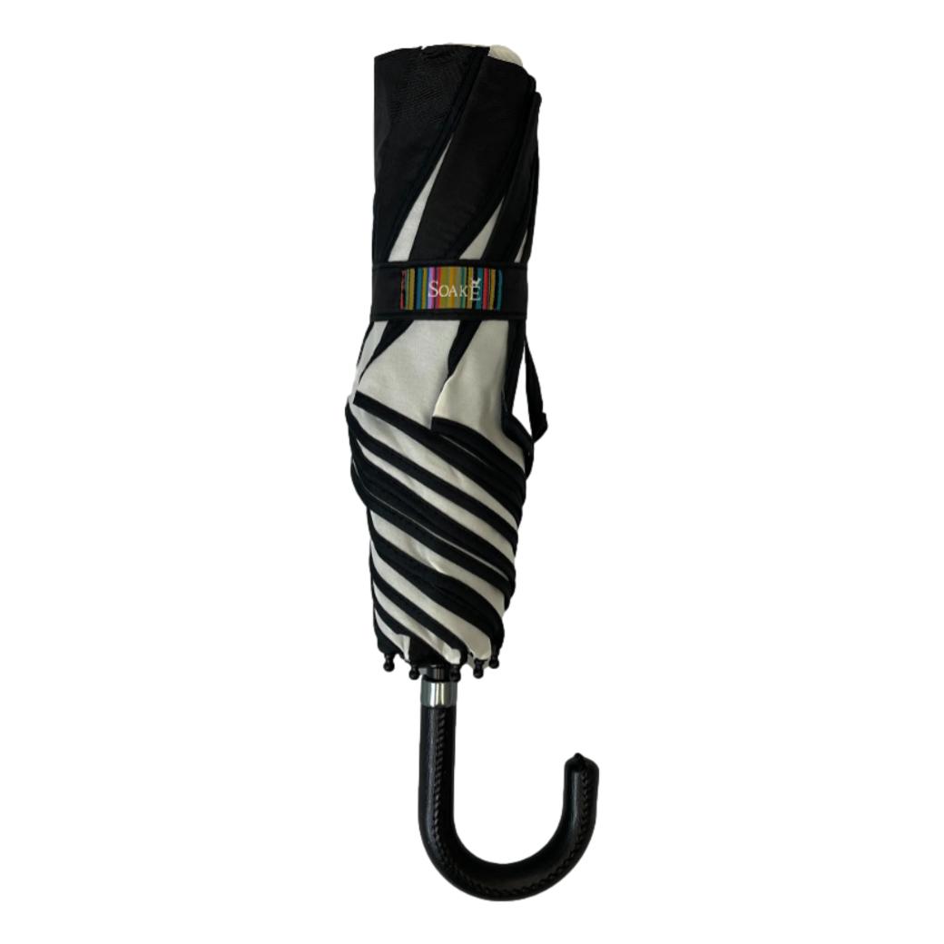 Everyday Swirl Black/Cream Folding Umbrella Lightweight image 4