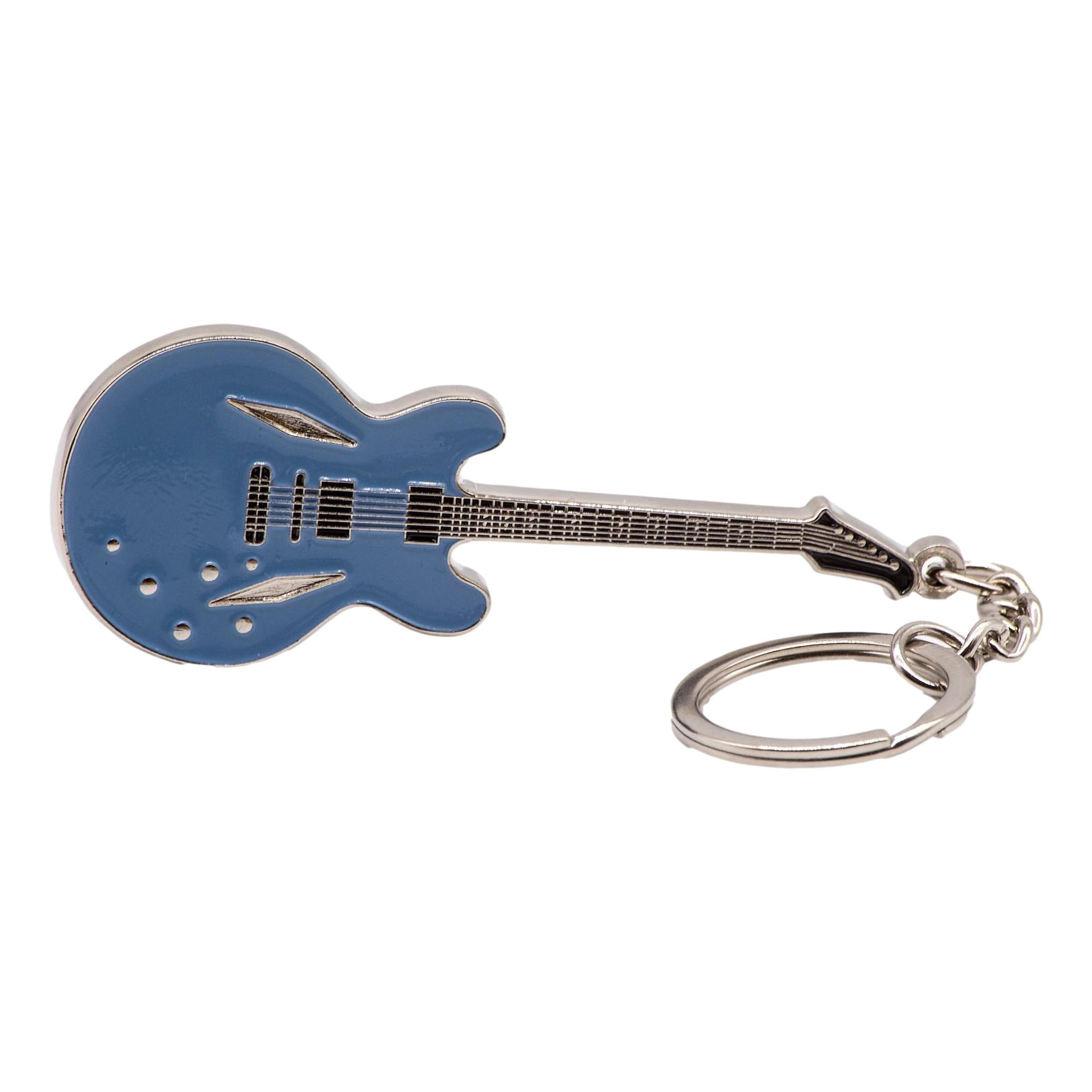 Dave Grohl Signature Gibson ES335 Electric Guitar polished silver-plated keyring image 0