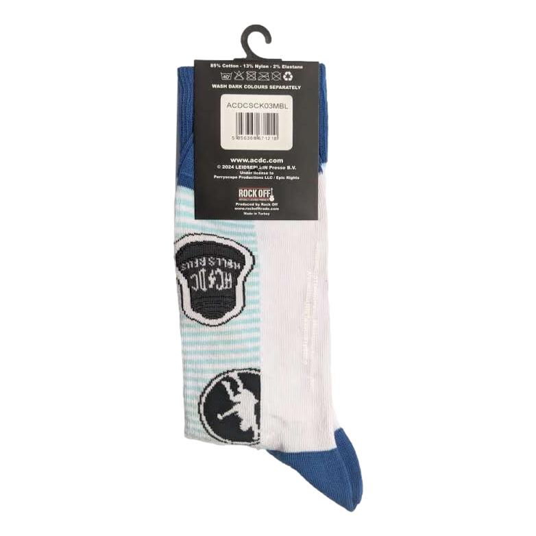 AC/DC Icons Blue Unisex Adult Ankle Socks image 2