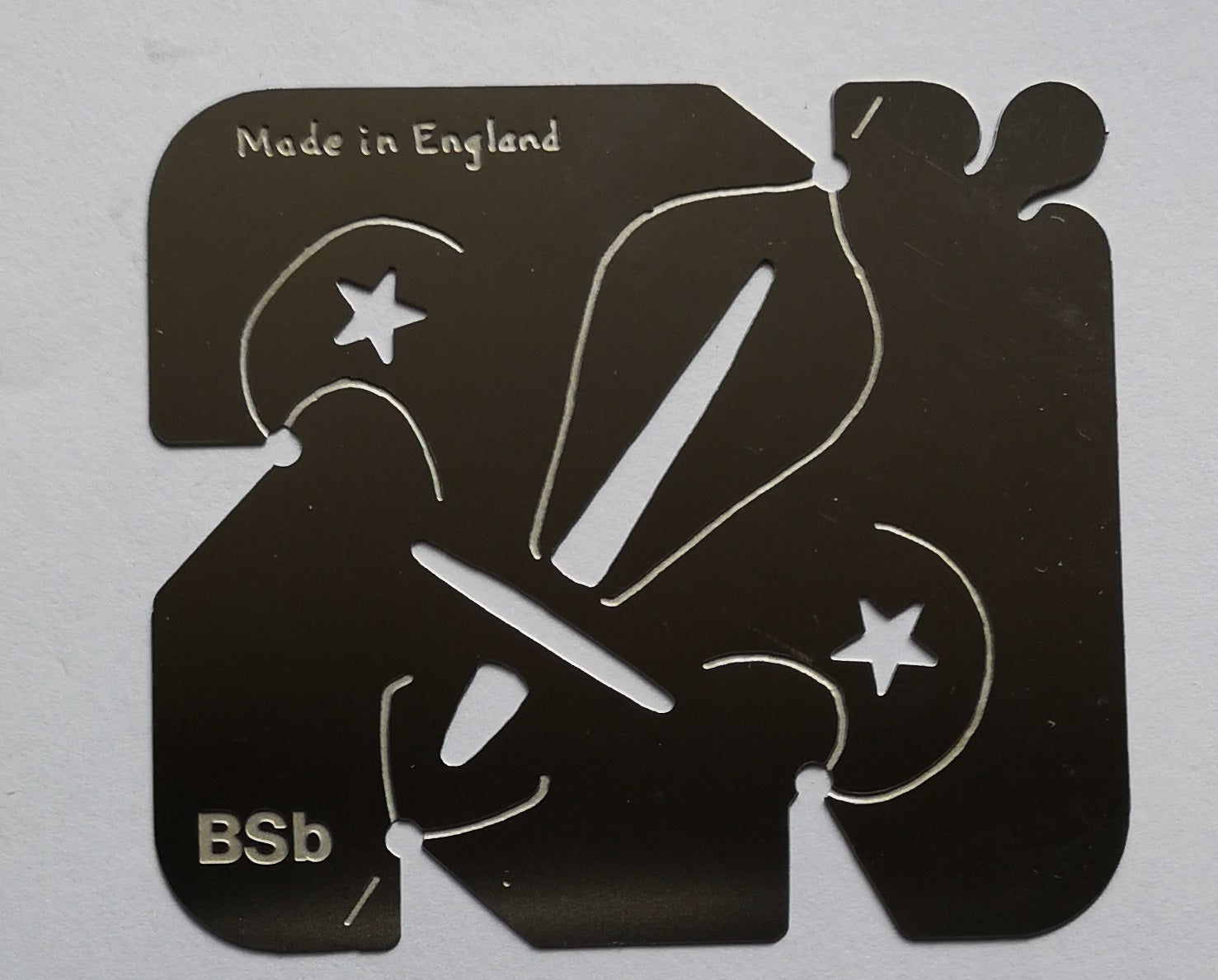 Stainless steel BSb Scouts Logo cake decorating / card making stencil image 0