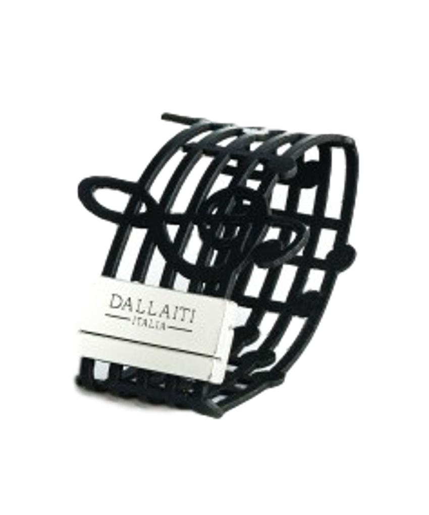 Treble Clef Music Stave Italian Leather Black Bracelet image 0
