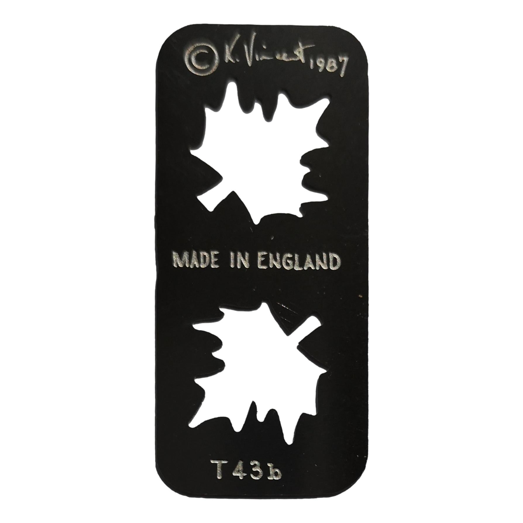 Stainless steel T43b Small Maple Leaves cake decorating / card making stencil image 0