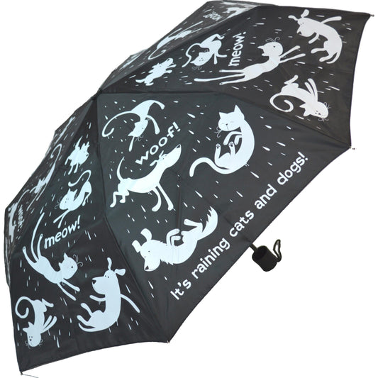It's Raining Cats and Dogs Folding Umbrella Lightweight image 0