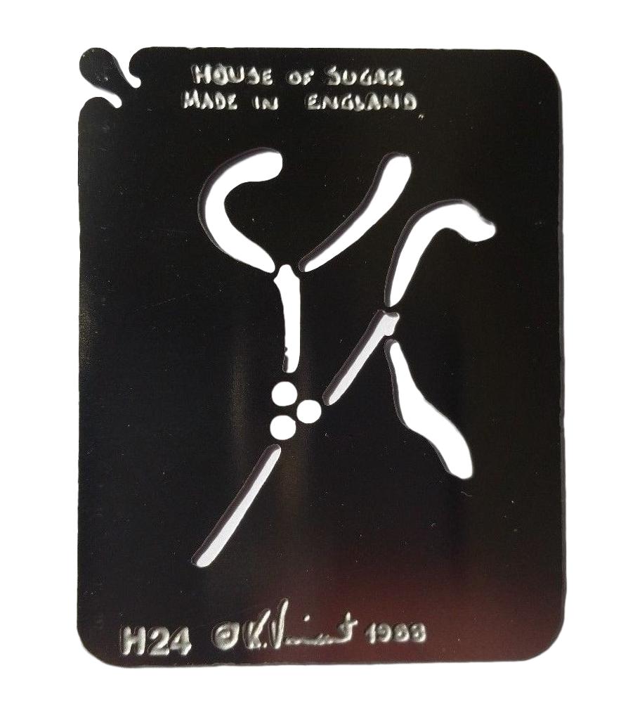 Stainless steel H24 Mistletoe cake decorating / card making stencil image 0