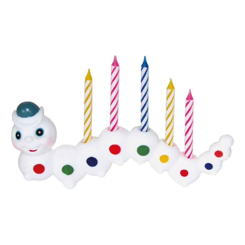 Table Top Happy Birthday Caterpillar Candle Holder image 0