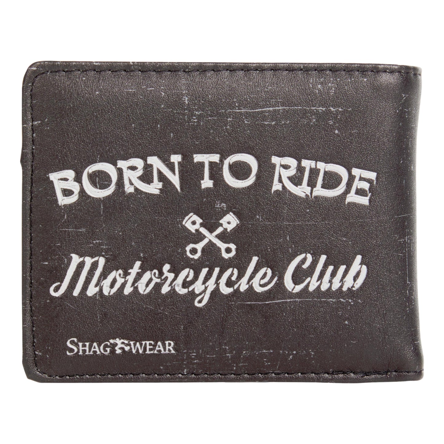 Skeleton on Motorbike Gents Leatherette Wallet image 2