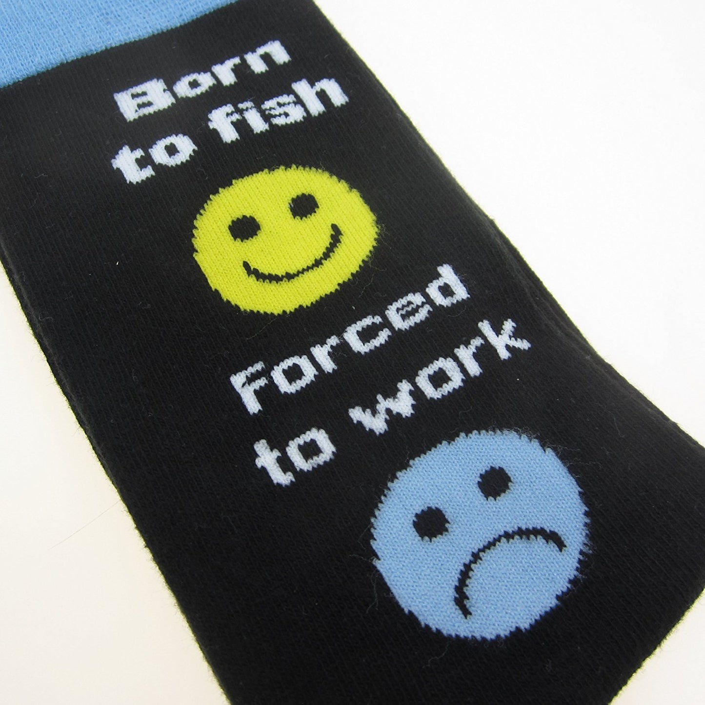 Born To Fish....Forced To Work Angling Unisex Novelty Ankle Socks Size 6-11 image 2