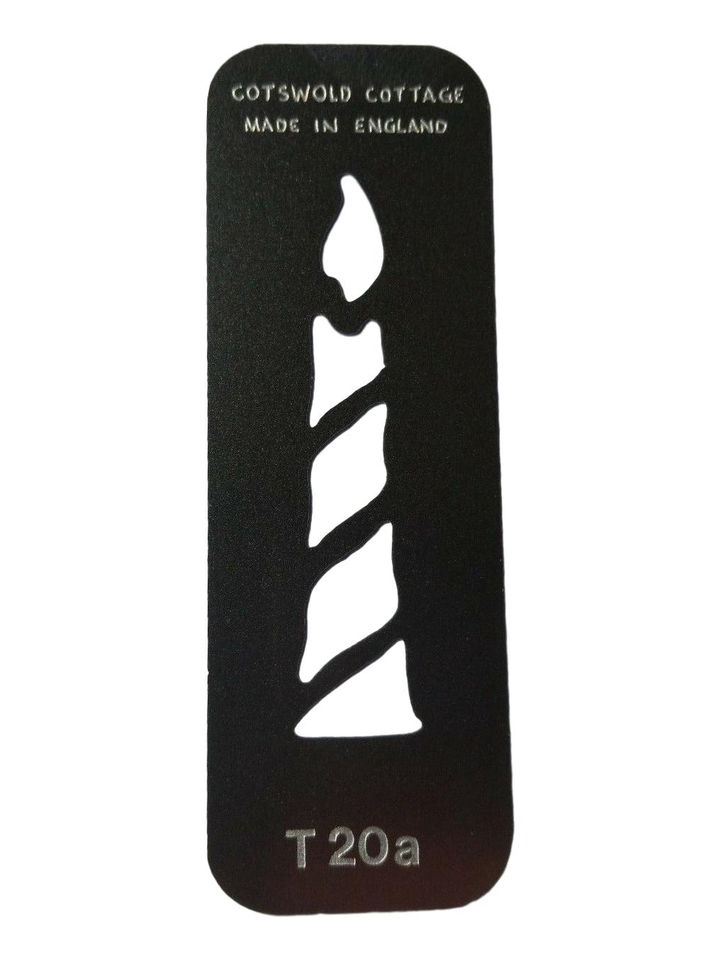 Stainless Steel Christmas candle T20a cake decorating / card making stencil image 0