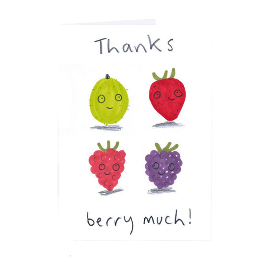 Thanks Berry Much eco-friendly humour greetings card image 0